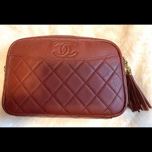 Chanel CAVIAR MEDIUM COCO TASSEL CAMERA BAG
